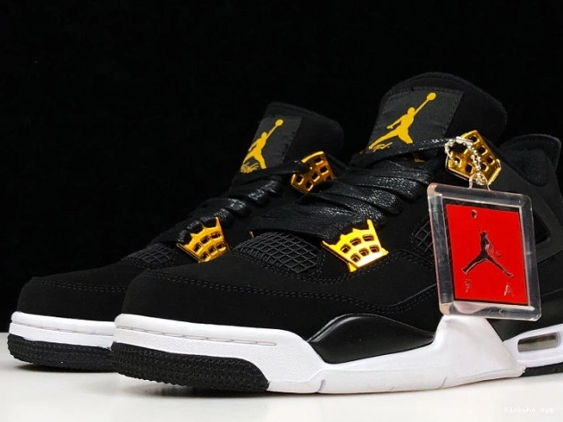 Jordan Metallic Gold-White 308497-032 Black Royalty 4 Air 0623